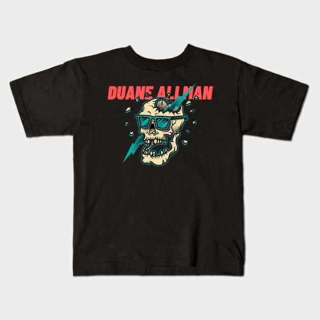 duane allman Kids T-Shirt by Maria crew